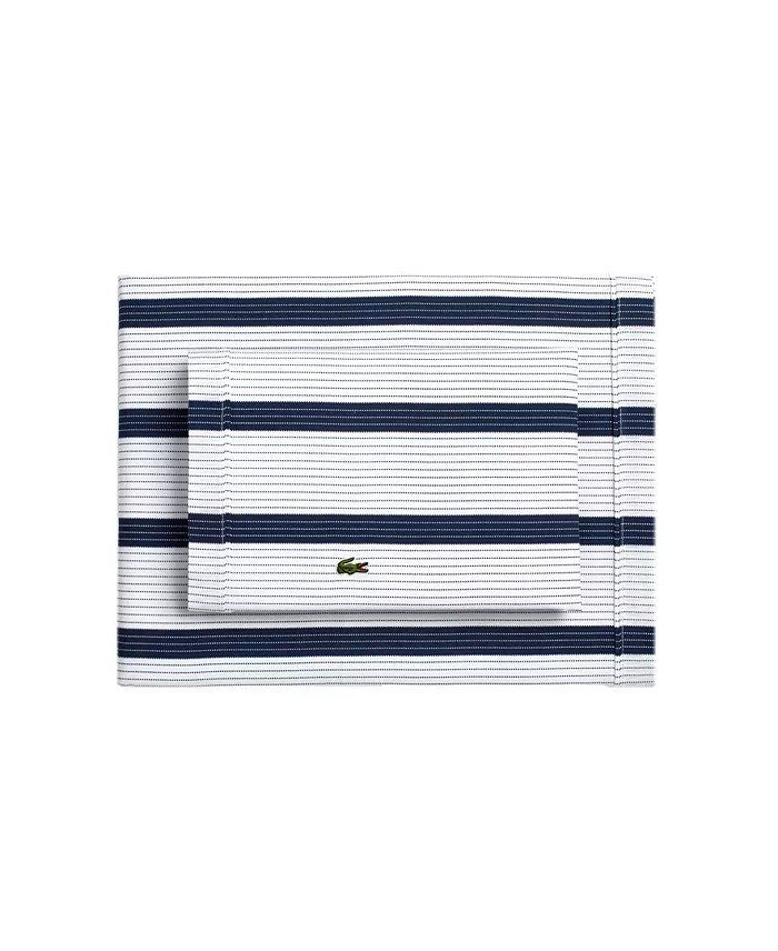 Lacoste HomePrinted Cotton Percale 3-Pc. Sheet Set, Twin