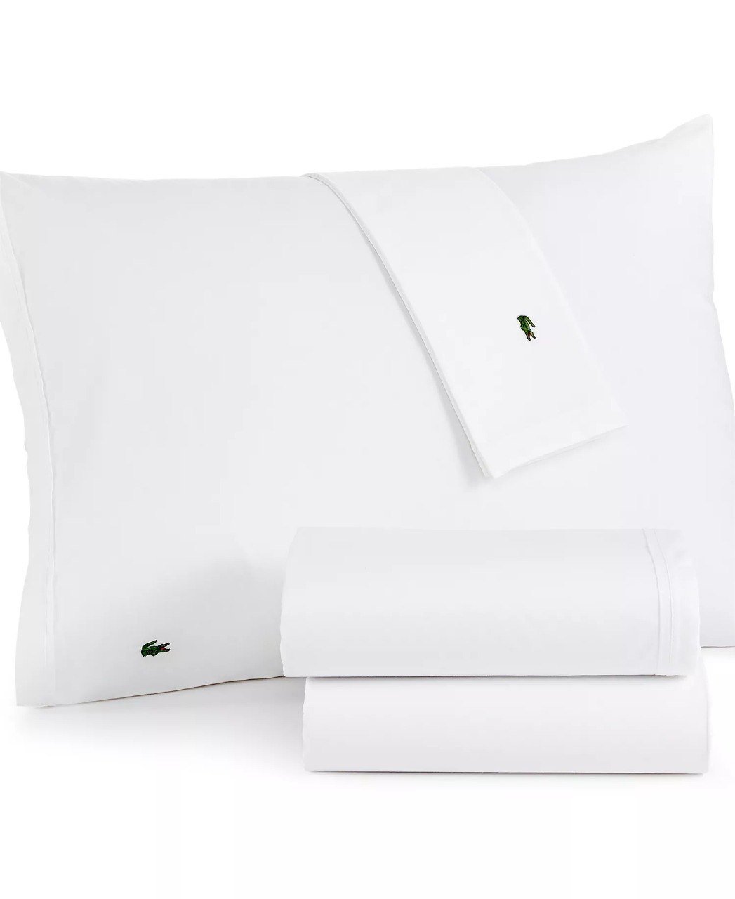 Lacoste HomeSolid Cotton Percale Sheet Set, King