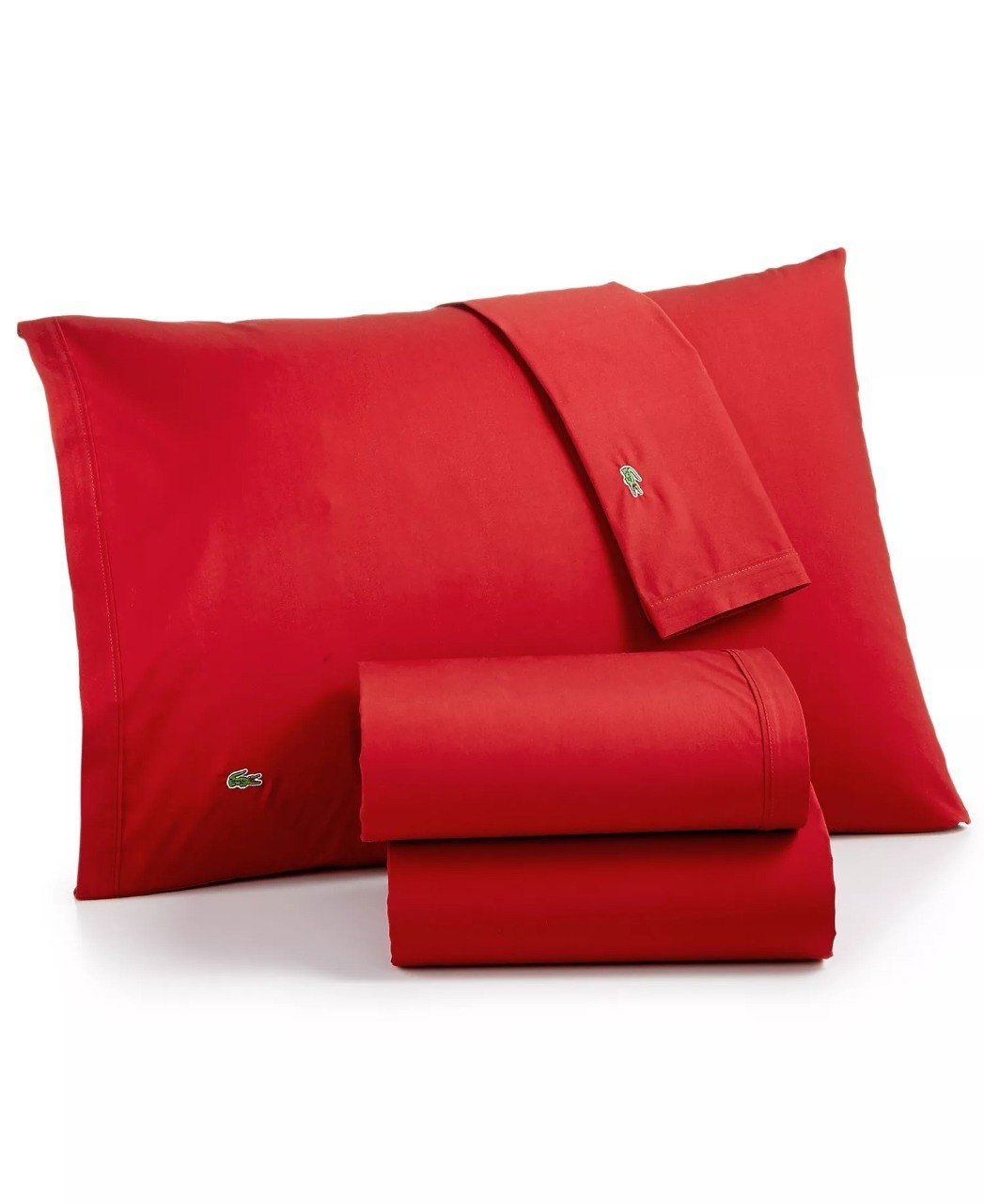 Lacoste HomeSolid Cotton Percale Sheet Set, King