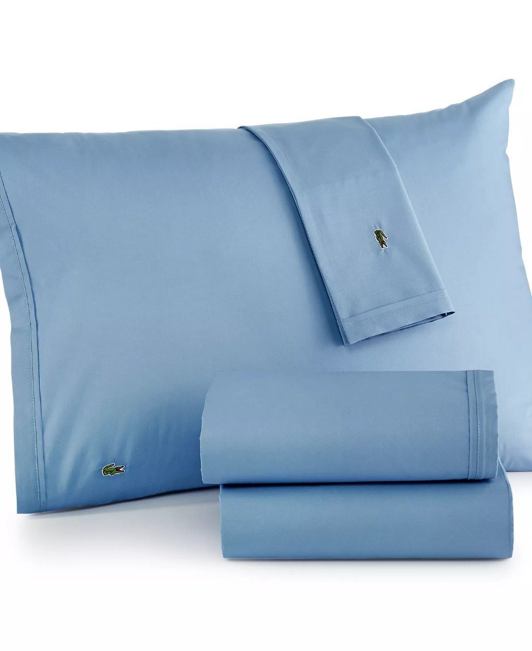 Lacoste HomeSolid Cotton Percale Sheet Set, King