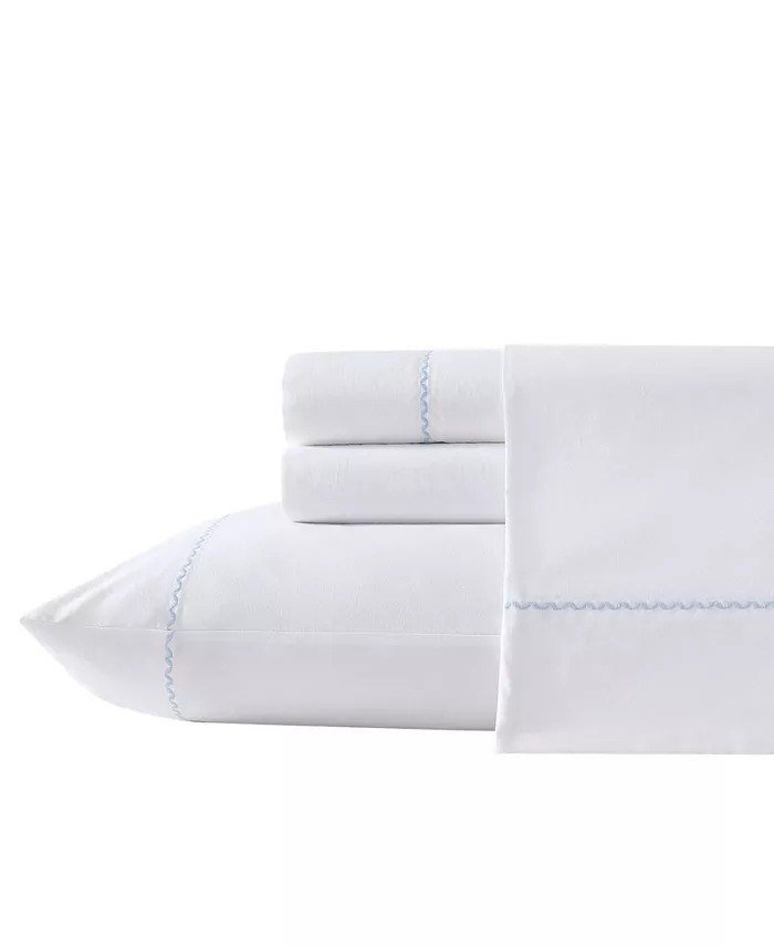 Laura Ashley300 Thread Count Cotton Sateen 4-Pc. Sheet Set, Queen