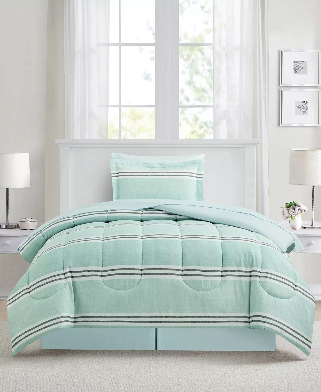 MacysAiden Striped 8-Pc. Comforter Sets queen