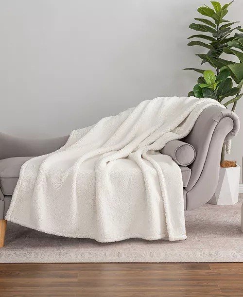 Jill MartinReversible Oversized Throw, 60 x 70
