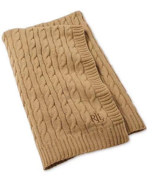 Lauren Ralph LaurenJamie Cable-Knit Throw, 50 x 60
