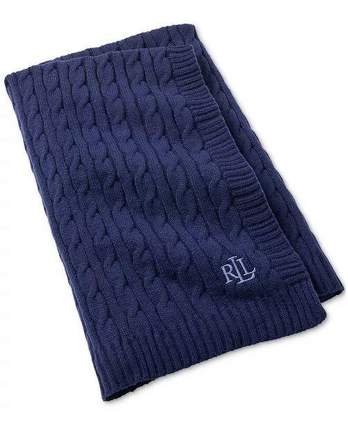 Lauren Ralph LaurenJamie Cable-Knit Throw, 50 x 60