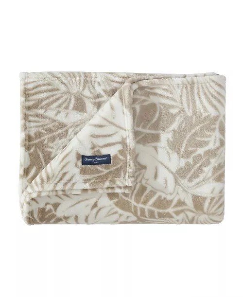 Tommy Bahama HomeUltra Soft Plush Fleece Throw, 70 x 50