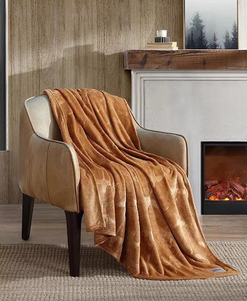 Eddie BauerCarved Ultra Soft Plush Throw, 70 X 50