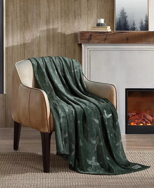 Eddie BauerCarved Ultra Soft Plush Throw, 70 X 50