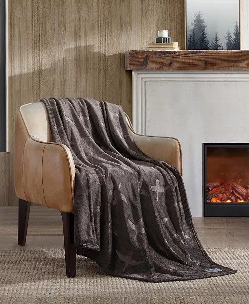 Eddie BauerCarved Ultra Soft Plush Throw, 70 X 50