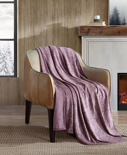 Eddie BauerCarved Ultra Soft Plush Throw, 70 X 50