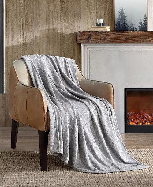 Eddie BauerCarved Ultra Soft Plush Throw, 70 X 50