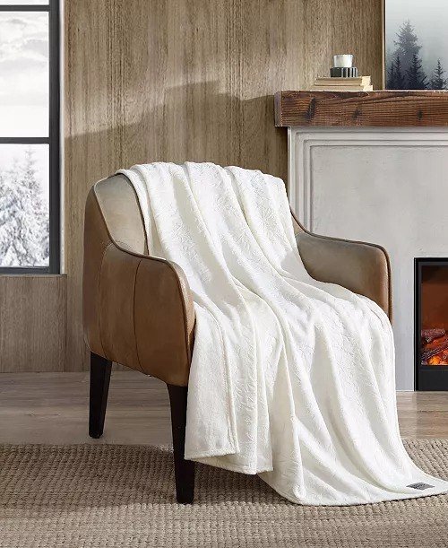 Eddie BauerCarved Ultra Soft Plush Throw, 70 X 50