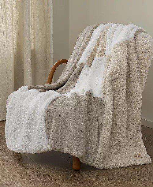 UGG®Orly Mixed Faux-Fur Throw, 50 x 70