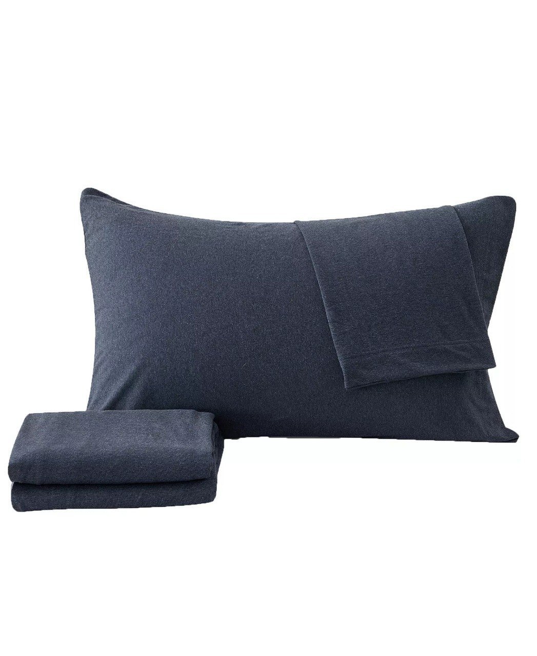 MadelinenHeathered Melange T-shirt Jersey Knit Cotton Blend 4 Piece Sheet Set, King