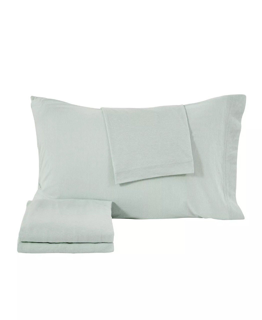 MadelinenHeathered Melange T-shirt Jersey Knit Cotton Blend 4 Piece Sheet Set, King