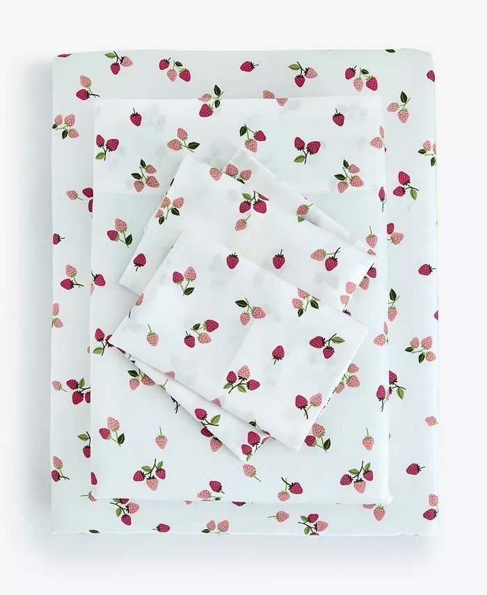 Arch StudioPrinted Cotton Sateen 3-Pc. Sheet Set, Twin, Exclusively for Macys