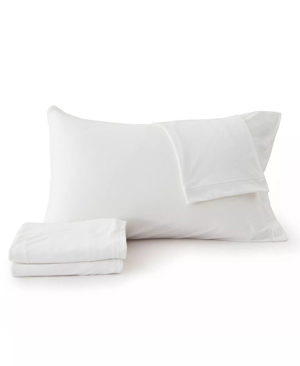 MadelinenHeathered Melange T-shirt Jersey Knit Cotton Blend 4 Piece Sheet Set, Queen
