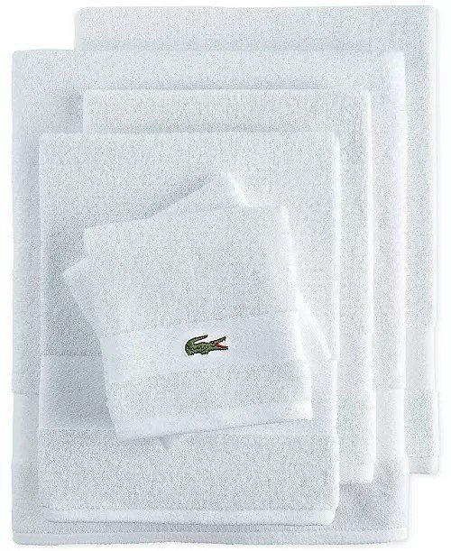 Lacoste HomeHeritage Sport Stripe Logo Cotton 6-Pc. Bath Towel Set