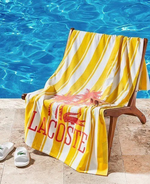 Lacoste HomeLacoste Palm Trees Cotton Beach Towel, 36 x 72