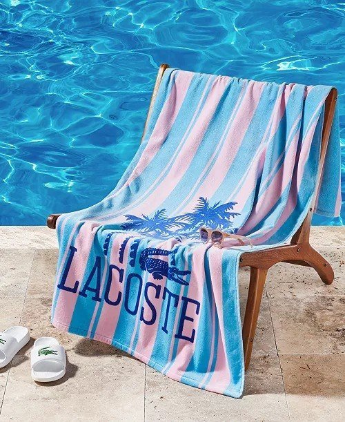 Lacoste HomeLacoste Palm Trees Cotton Beach Towel, 36 x 72