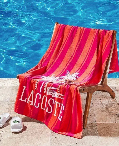 Lacoste HomeLacoste Palm Trees Cotton Beach Towel, 36 x 72