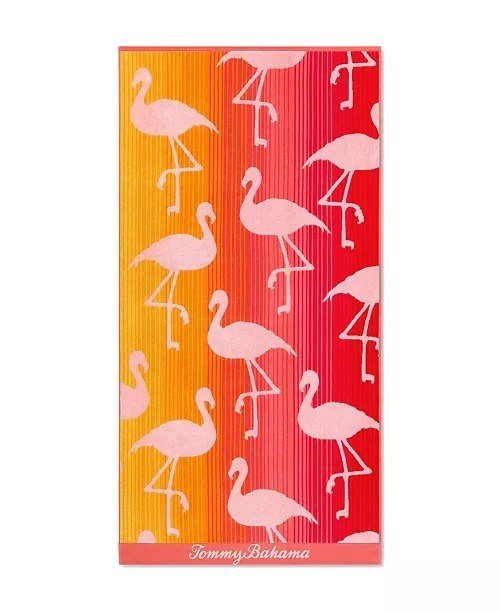 Tommy BahamaFlamingo Sunrise Yarn Dyed Beach Towel, 36 x 68