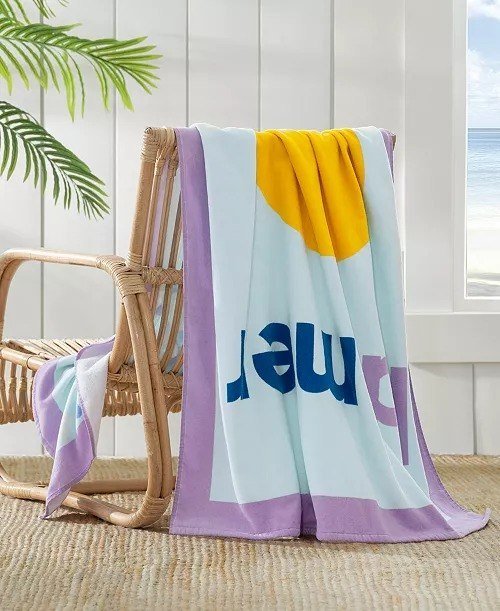 The Beach HouseCotton La Mer Printed Beach Towel, 38 x 70