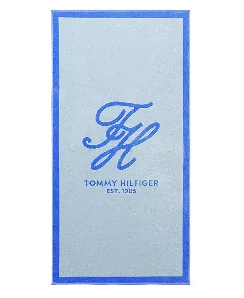 Tommy HilfigerColorblock Monogram Cotton Beach Towel, 68 x 36