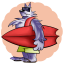 Surfing Werewolf