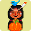 Wampanoag Girl with Pumpkin