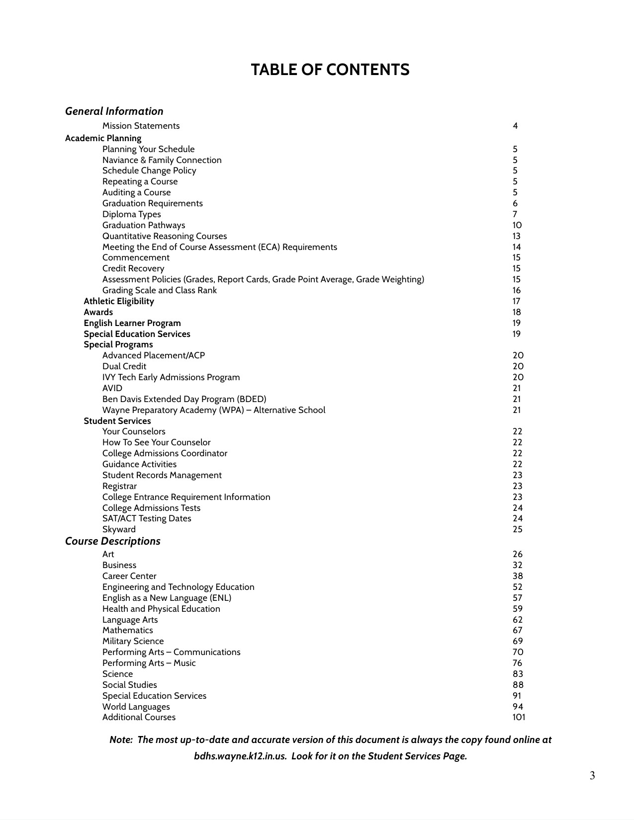 Ben Davis High School Curriculum Guide for 202122 Powered by