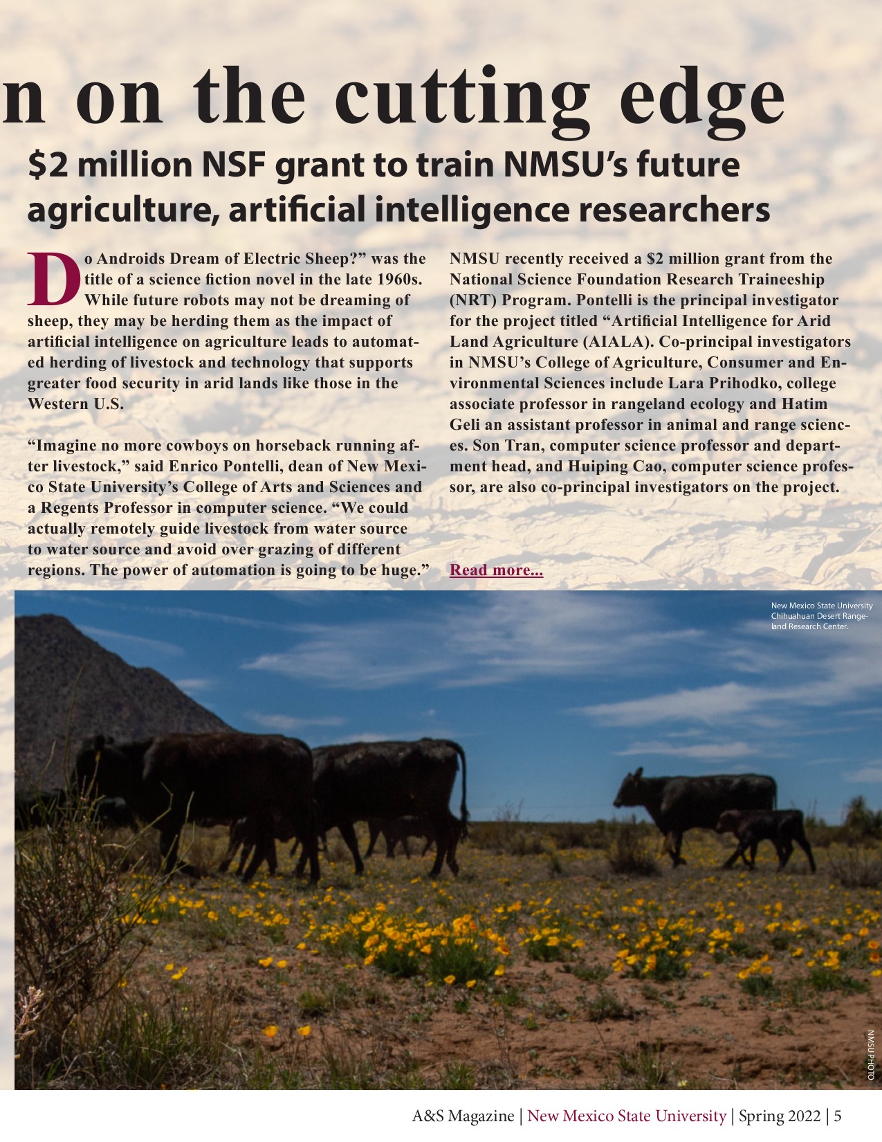NMSU Spring 2022 Arts And Sciences Magazine Powered By PageTurnPro