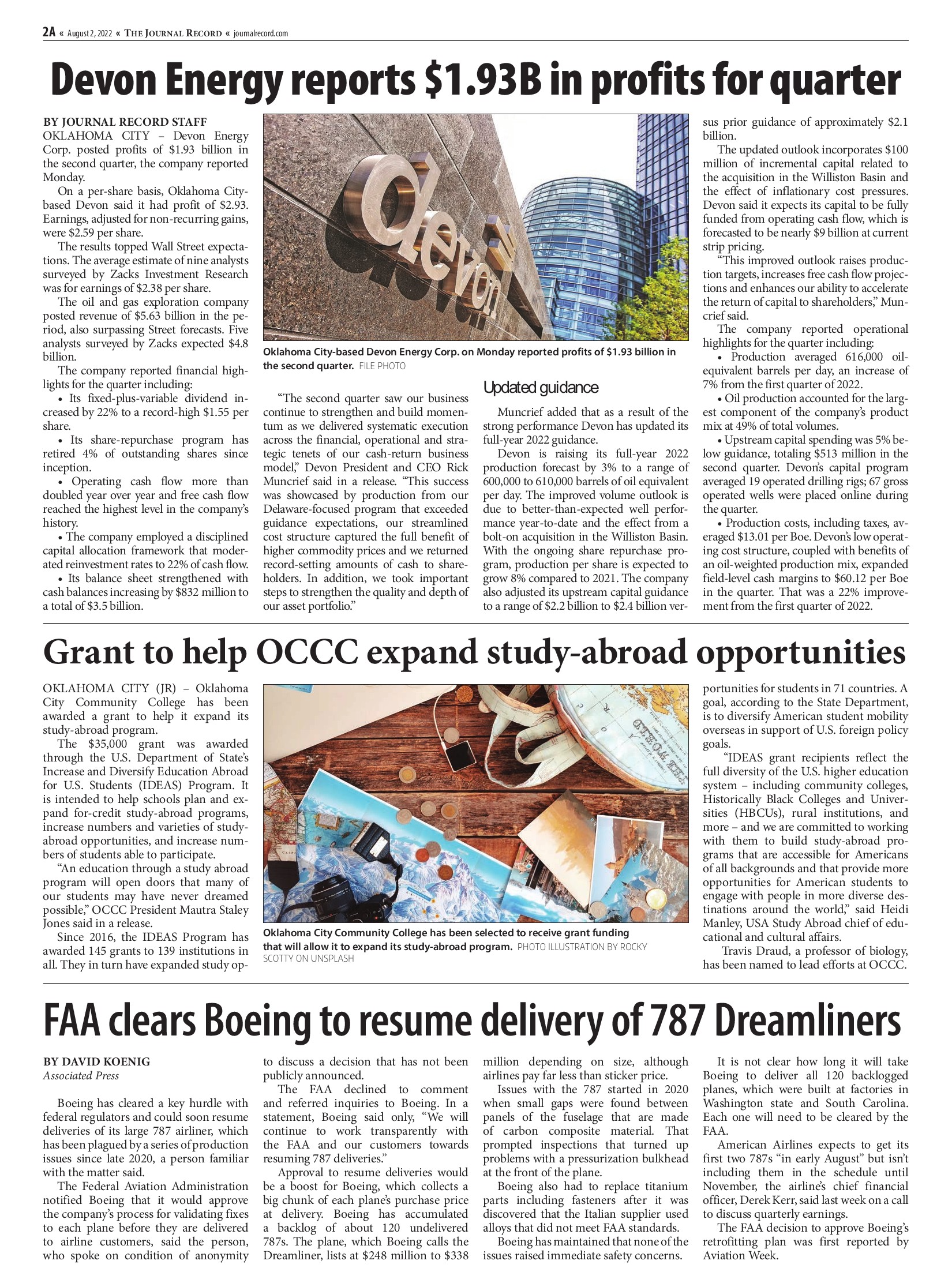 Aug. 2, 2022 | The Journal Record