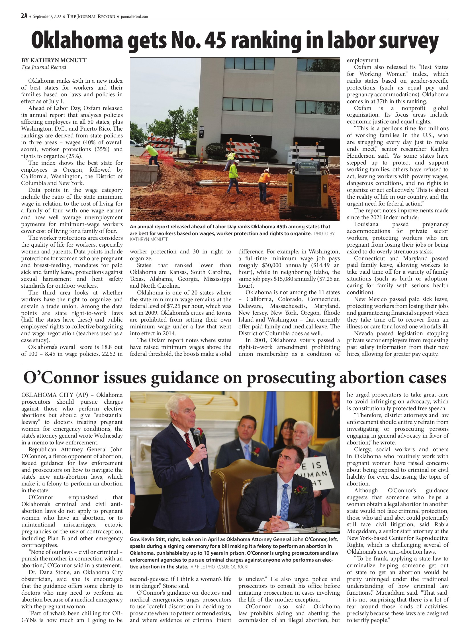 Sept. 2, 2022 | The Journal Record