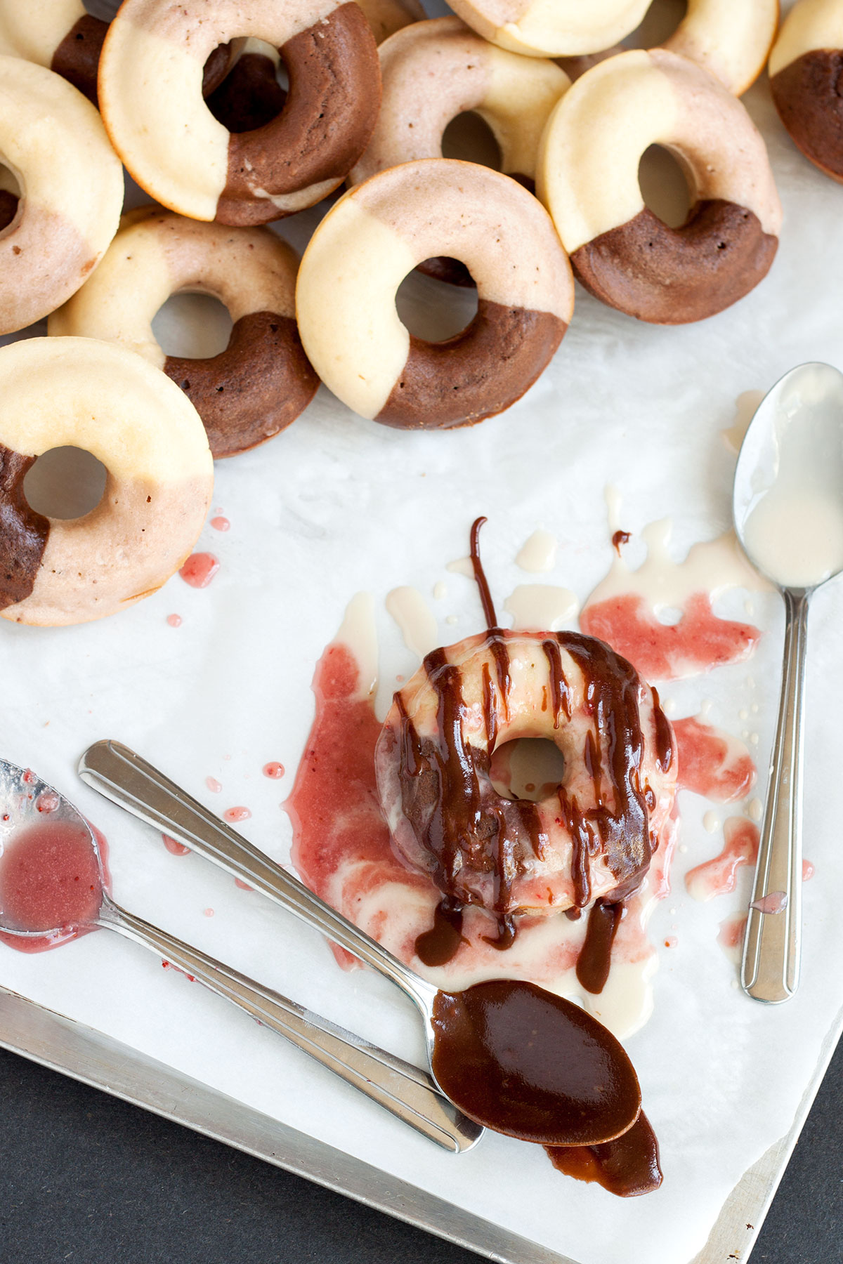 Neapolitan Donuts- Paint the Gown Red