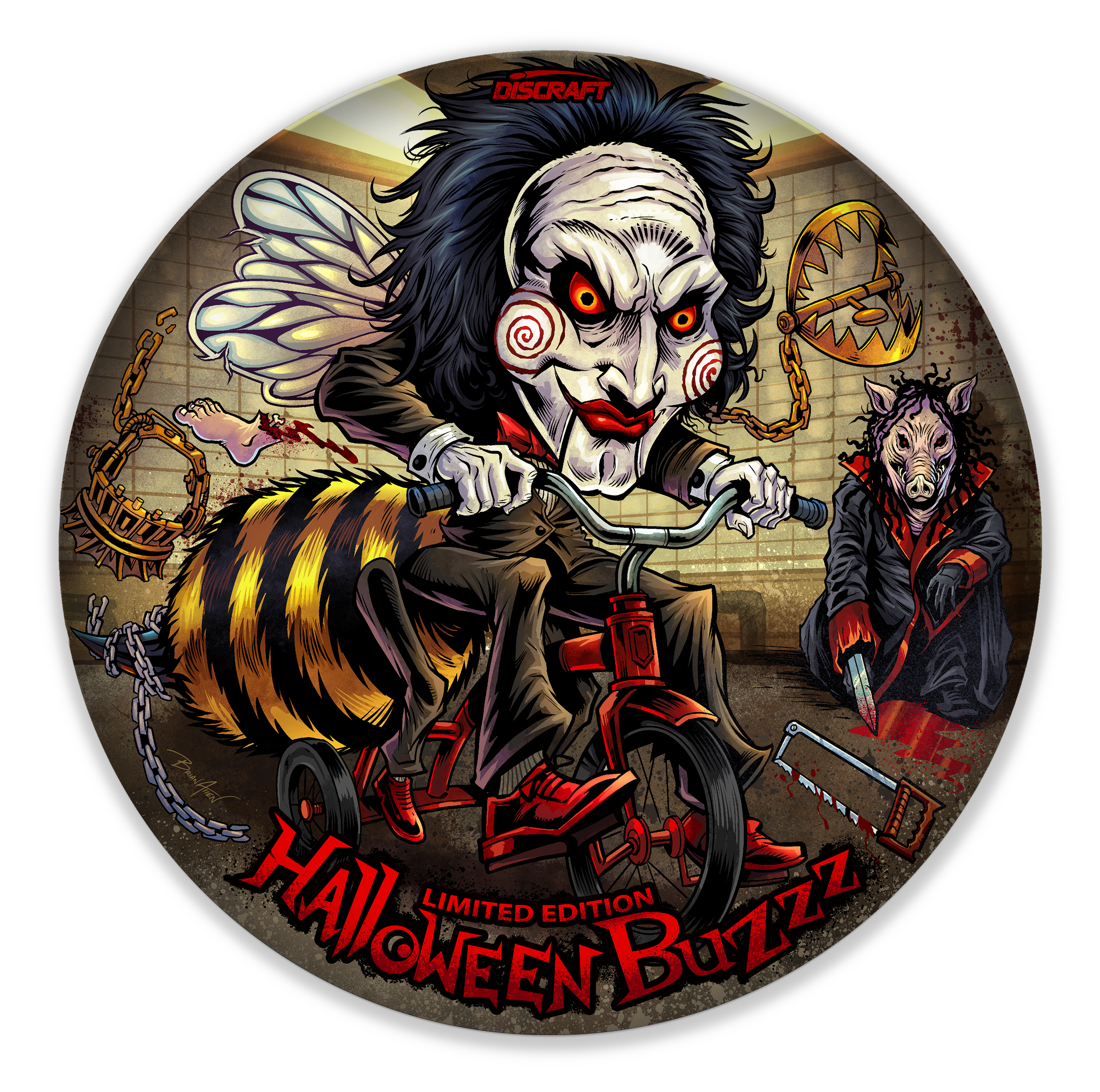 Discraft ESP SuperColor Buzzz Midrange with 2026 Halloween Art Stamp