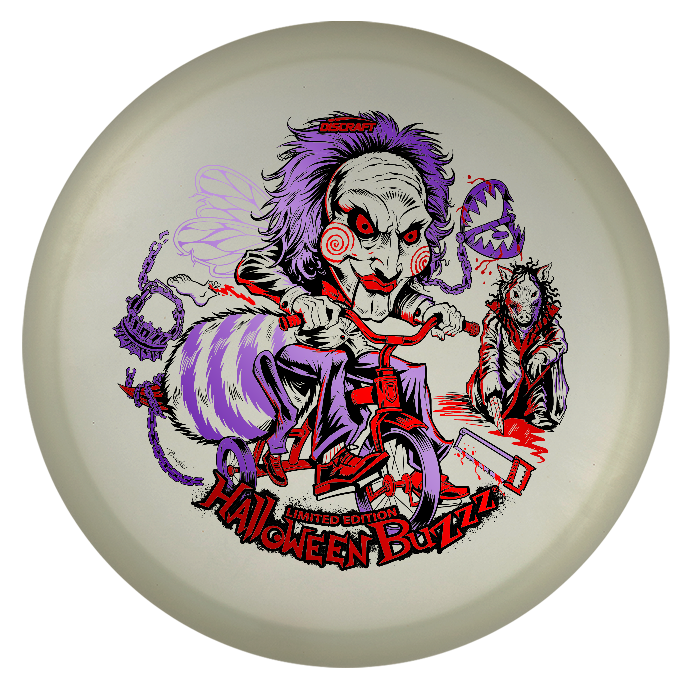 Discraft Mega-Glow Buzzz Midrange with 2026 Halloween Art Stamp