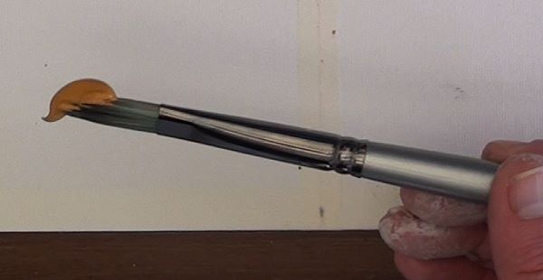 brush loaded with paint