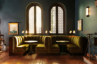 santa monica booths in lobby