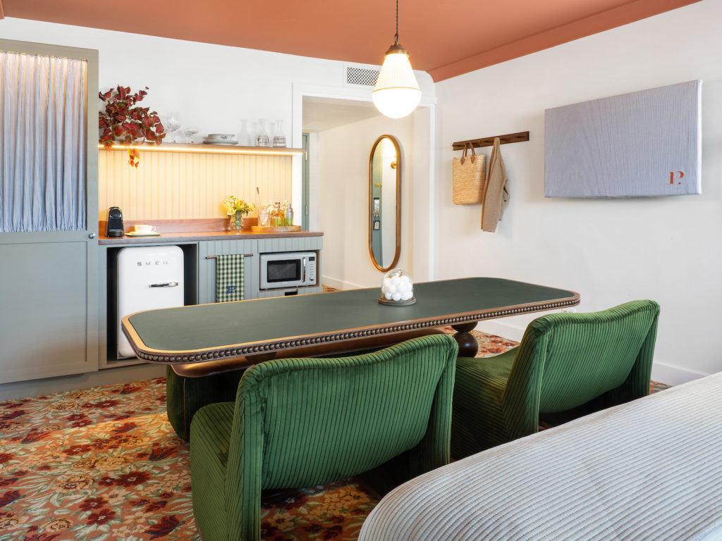 palihouse west hollywood - seating area looking into kitchenette