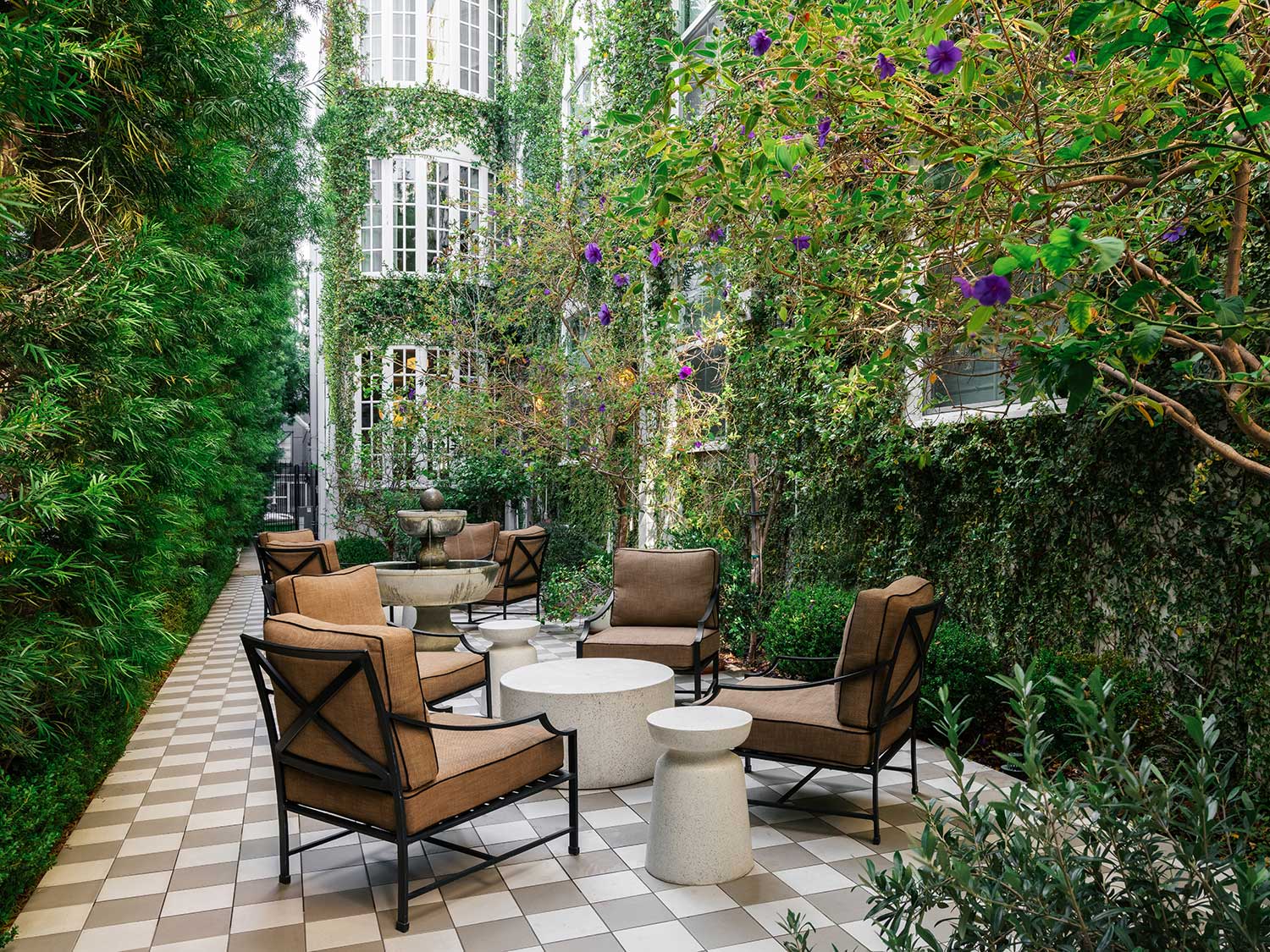 side patio seating