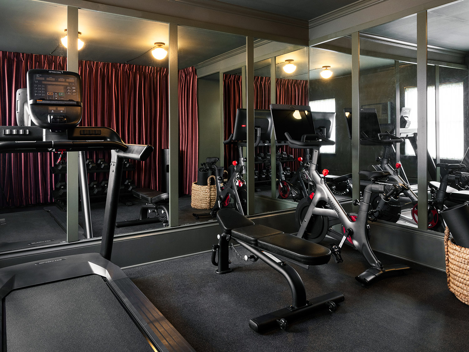 The Hôtel Lili Beverly Hills gym peloton treadmill