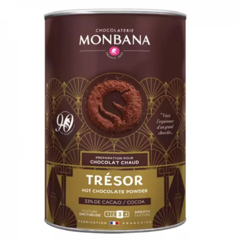 Chocolate en polvo 33% cacao TRESOR - 1 kg MONBANA