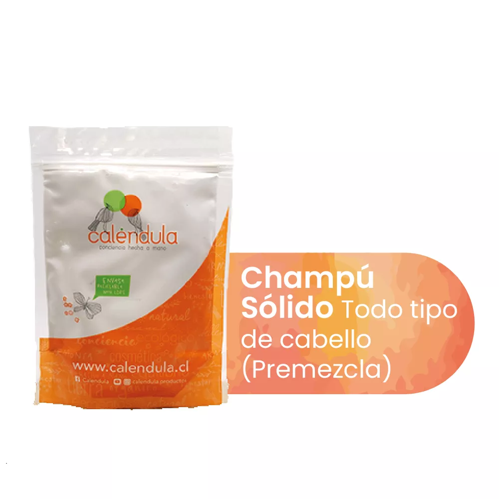 Champú sólido todo tipo de cabello (Premezcla)  - Vencimiento 10-2026Base personalizable Caléndula