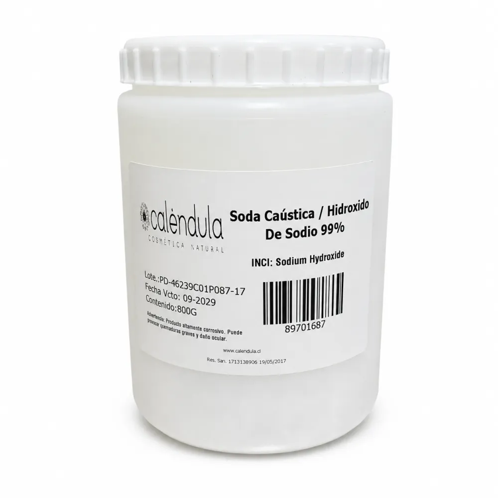 Soda Caústica / Hidróxido De Sodio 99%  800g 