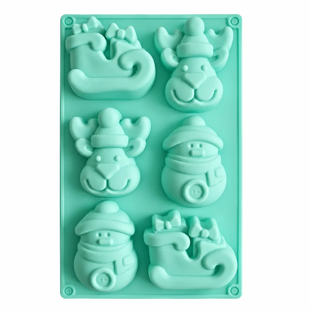 Molde Silicona 203 Navidad Trineo/reno/muñeco Nieve  (105 A 120 Ml aprox) 