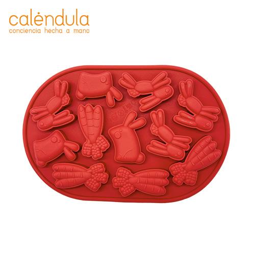 Molde Silicona 211  Conejo / Zanahoria  (Entre 15 Y 20 Ml) 