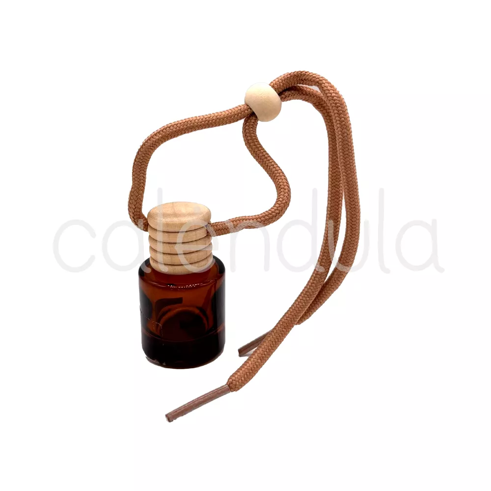 Botella Colgante Vidrio c/ Tapón Y Tapa de Madera - 8 mL Precio x unidad.