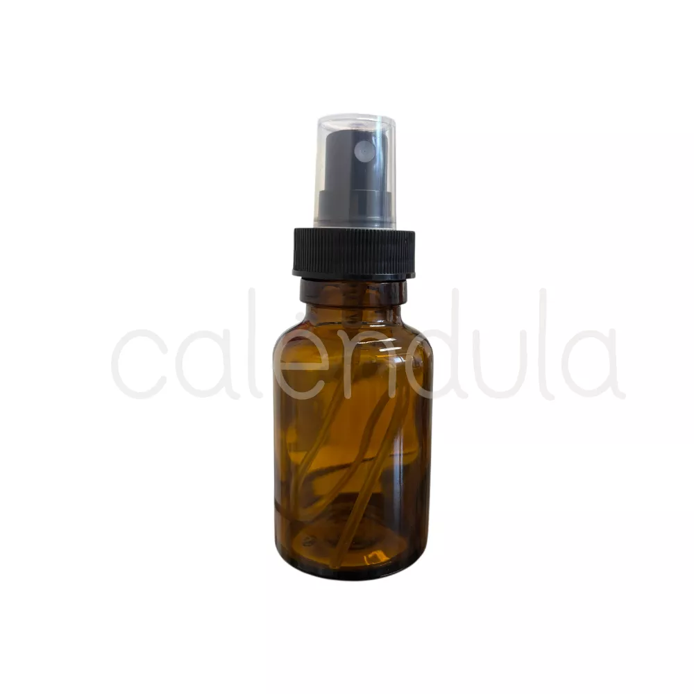 Botella Vidrio Ámbar C/ Spray Negro 50 Ml. 