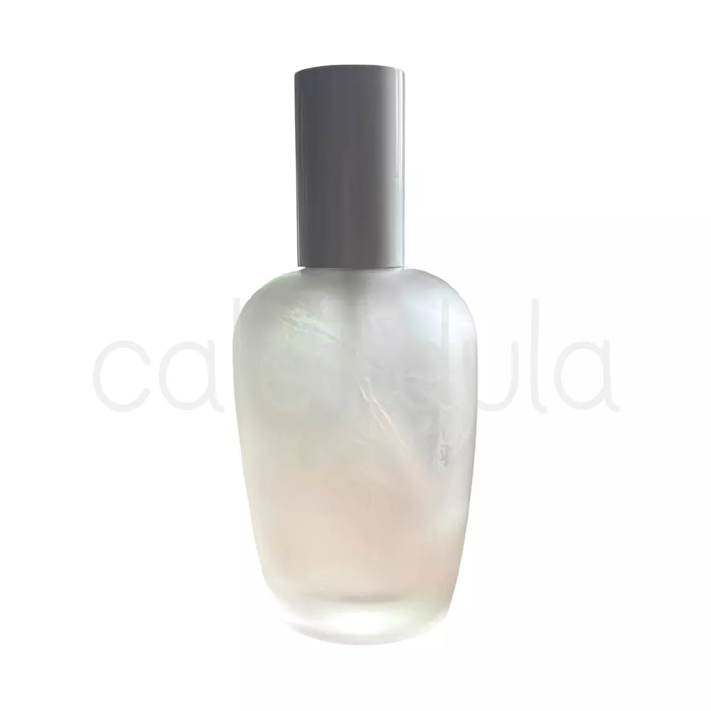 Envase Perfume Vidrio Frost Tapa Plata Producto Nuevo